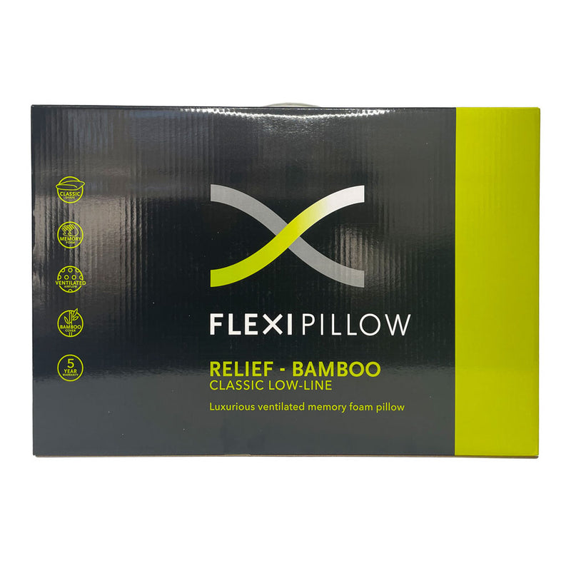 Flexi Pillow - Relief Memory Foam Classic Low Line Pillow