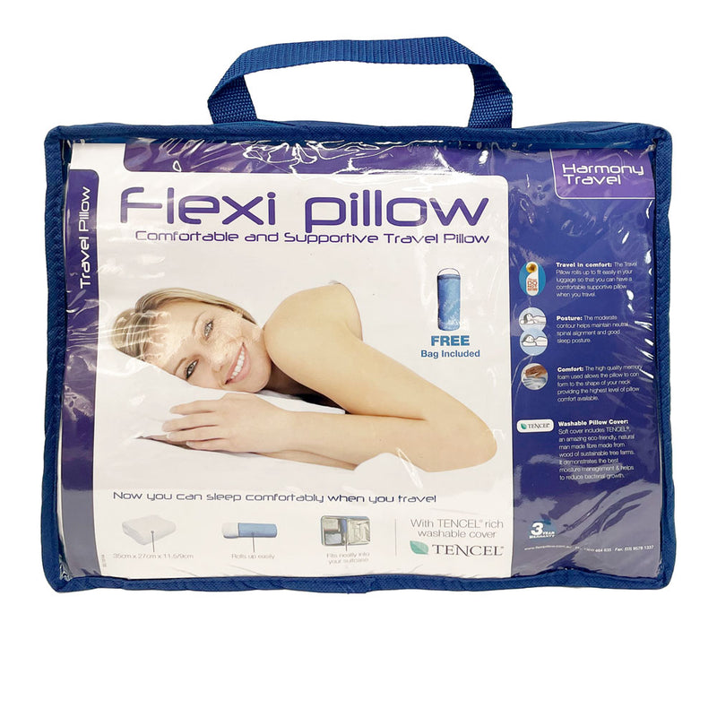 Flexi Pillow - Travel Memory Foam Contour Pillow