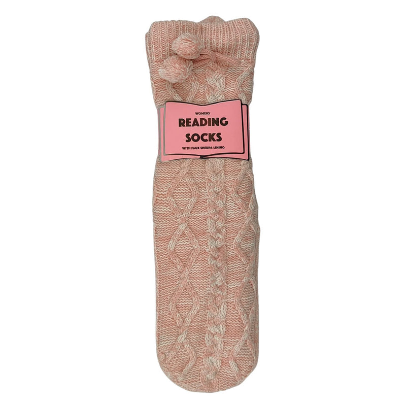 Reading Socks Womens Pink Cable Knot